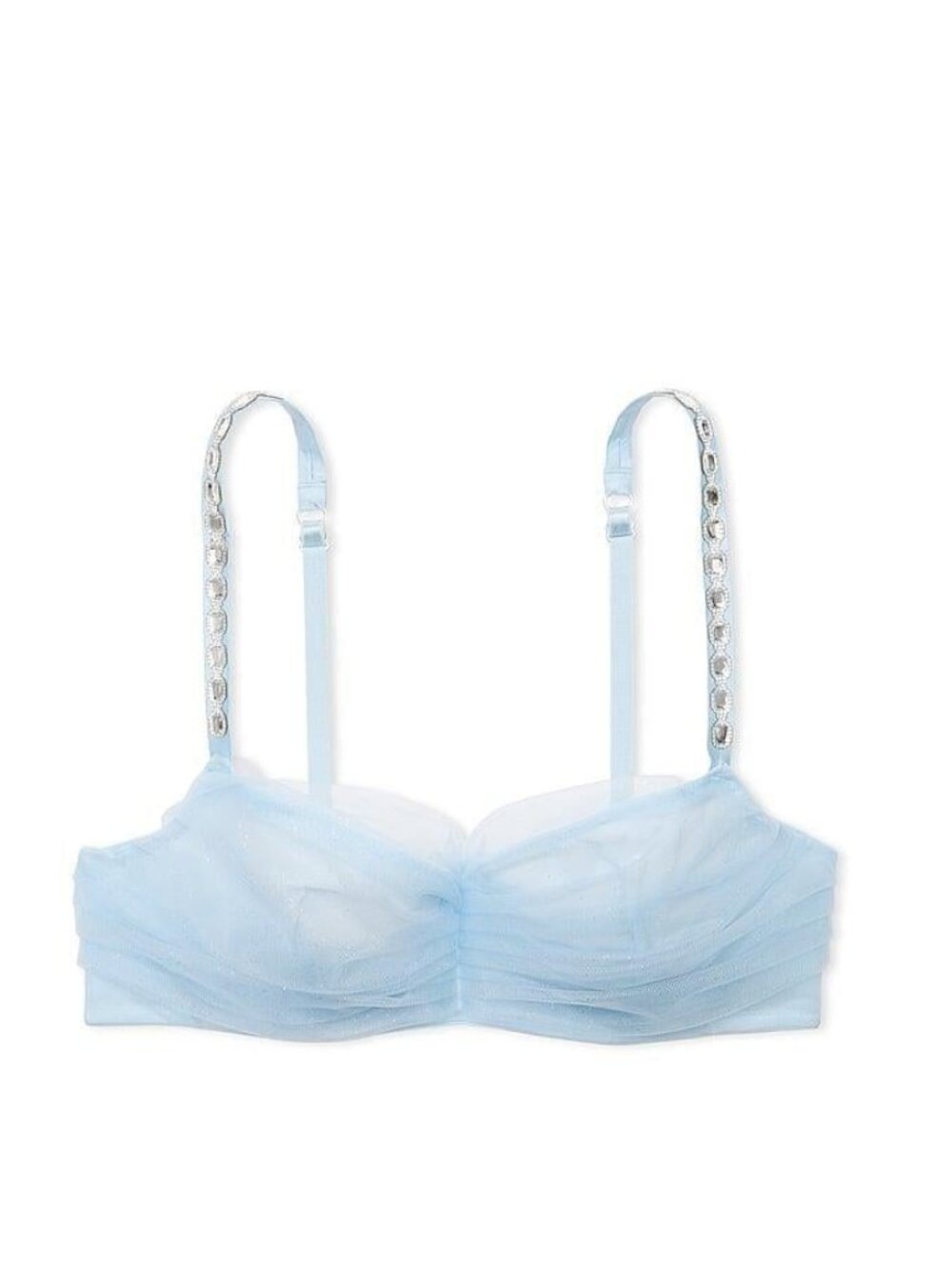 NEW Victoria’s Secret Twinkle Cameo Strap Glitter Tulle Unlined Bra 34523